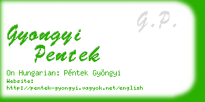gyongyi pentek business card