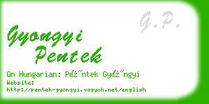 gyongyi pentek business card